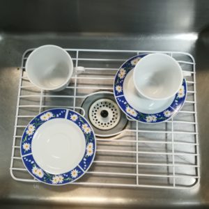 Protector Lavaplatos - Porta Platos - Organizador de Cocina - Organizador de Platos - 2 Niveles - de Pared - Escurridor de Platos